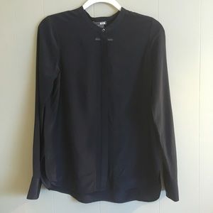 Navy Vince Silk Blouse.  Like New